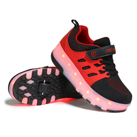 Nouvelles Chaussures à Roulettes pour Enfants à 2 Roues, Semelle de Skateboard Tendance avec Roulettes, Chaussures de Roller Lumineuses à LED pour Enfants