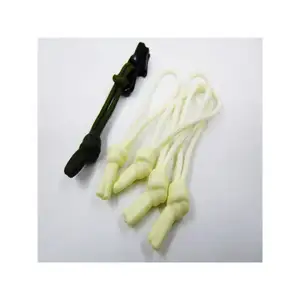 Haute Couture Design Two Tone Silicone Dipped Cord Zipper Pulls Suitable For Clothing And Bags