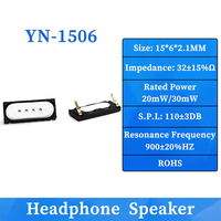 1506 15*6MM 32Ohm20MW Micro-récepteur d'écouteur OEM/ODM personnalisé avec broche métallique, unité de haut-parleur pour smartphone, conforme ROHS