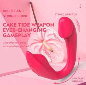 Hot Sale Biegbares doppel köpfiges Vibrationsstab-Masturbation gerät für Erwachsene - Product Image 5