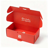 Boîte cadeau rigide pliable rouge personnalisée avec logo, finition mate, pour marques de lingerie, type boîte d'expédition de luxe, directement de l'usine
