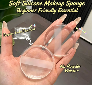 Éponge de maquillage transparente en forme de demi-lune, applicateur de fond de teint, poudre, coussin, outil de beauté - Product Image 2