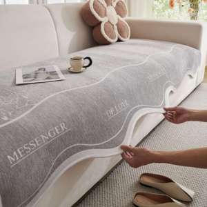 French Light Luxury <strong>Sofa</strong> Cushion All-Season Chaise Lounge <strong>Mat</strong> Summer Slipcover Anti-Slip Minimalist <strong>Sofa</strong> Throw - Product Image 2