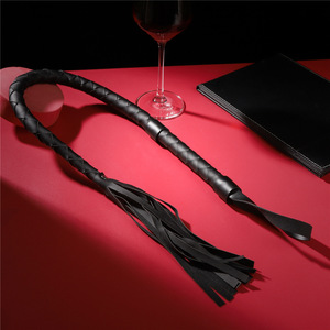 Fouet en cuir noir, fouet gay, fouet serpent alternatif SM, fouet à pompon en PU, jouet sexuel - Product Image 5