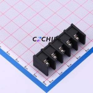 MX35C-8.25-05P-BK01-Cu-S-A Barrier Terminal Block Through hole,P=8.25mm Connector Two Sides 8.25mm 1x5P Straight Pin - Product Image 1