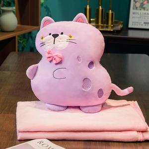 2 in 1ぬいぐるみカピバラ人形枕フランネル毛布子供用暖かいカバーオフィス旅行飛行機折りたたみカピバラ枕毛布 - Product Image 6