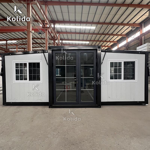 Expandable 20ft/40ft Container House Ready Ship Stylish Villa Modular Prefab Flat Sandwich Panel Steel Entry <strong>Hall</strong> Contemporary - Product Image 2