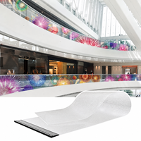Écran LED transparent en film, flexible et incurvé, P6/P8/P10, forme personnalisée, luminosité 600CD, 4K HDR10+, pour la publicité