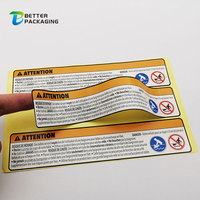 Étiquettes adhésives en vinyle avec impression Rectangle, pièces, autocollants d'avertissement de danger, impression personnalisée, couleur rouge