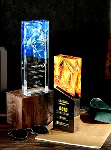 Trofeo de Cristal Creativo y Colorido, Personalizado, de Alta Gama, para Premios a Empleados Destacados, Reuniones Anuales, Retiro - Product Image 4