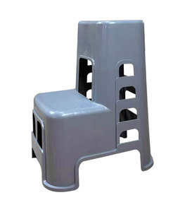 Tabouret de lavage de voiture Tabouret haut et bas en plastique pour la beauté de la voiture Chaise à deux marches Échelle montante Escabeau à pied pour la maison - Product Image 5