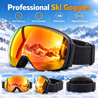 Masque de ski photochromique avec triple couche de mousse, respectueux de la peau, protection UV400, coupe-vent, design élégant, pour le snowboard et les activités de plein air