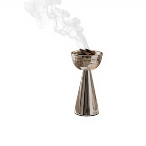 เตาเผาเครื่องหอมสแตนเลสแบบตอกลาย สำหรับใช้ในบ้าน ห้องนั่งเล่น ตกแต่งบ้าน ใช้กับบาคูร์ - Product Image 6