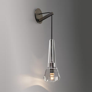 Luxury All-Copper Nordic Minimalist Wall <b>Lamp</b> Postmodern Creative Design for Living Room <b>Bedside</b> Hallway Crystal for Home Decor - Product Image 6