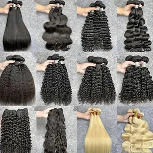 Livraison Gratuite Lot de 3 Bundles de Cheveux Humains Brésiliens Ondulés, Extensions de Cheveux Humains Vierges Brésiliens Non Transformés avec Cuticules Alignées - Product Image 6