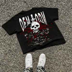 Custom 100% Cotton T-shirt Print Logo Distressed Design Plus Size T-shirt High Quality Hot Selling Tee for Men - Product Image 2