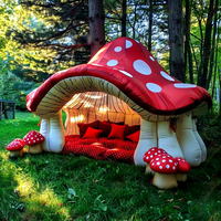 Château gonflable pour enfants en tissu Oxford, facile à installer, en forme de champignon, pour la publicité