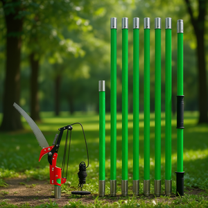 Sierra de podar manual extensible de 3.87-27 pies con hoja de acero de alto carbono para poda de árboles en exteriores con accesorio de tijeras - Product Image 3