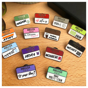 Tùy Chỉnh Pin Huy Hiệu Bespoke Resined Quà Tặng Cá Nhân Thiết Kế Hình Chữ Nhật Của Bạn Men Pin - Product Image 1