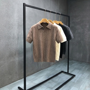 Nuovo Maglione <span class=keywords><strong>a</strong></span> Maniche Corte in Maglia Traspirante <span class=keywords><strong>con</strong></span> Colletto, Pullover Casual, Maglione Business, <span class=keywords><strong>Felpa</strong></span> Casual, <span class=keywords><strong>Polo</strong></span> in Maglia - Product Image 3