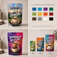 Sacs d'emballage personnalisés imprimés, finition mate, sachets refermables en Mylar, qualité alimentaire, pour grains de café, 3,5g, sacs en Mylar OEM