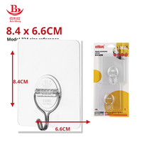 Crochets muraux adhésifs nano double niveau en PVC sans perçage, supports de suspension sans dommage pour rangement cuisine et salle de bain