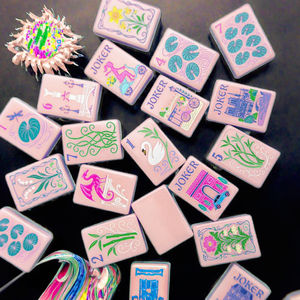 Juego <span class=keywords><strong>de</strong></span> Mahjong Americano <span class=keywords><strong>de</strong></span> Acrílico Rosa Chic Parisino, 160 Piezas, <span class=keywords><strong>de</strong></span> Una Sola Capa, Ecológico, Duradero, para Fiestas, Regalo <span class=keywords><strong>de</strong></span> Pascua para Ella - Product Image 5