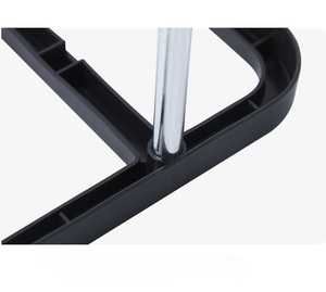 Zapatero de 5 niveles para entrada, organizador de zapatos resistente, almacenamiento para dormitorio, estante de zapatos de Metal negro resistente con ganchos - Product Image 5