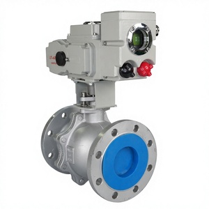 Válvula de Bola Motorizada de Acero Inoxidable de 4 Pulgadas con Actuador Eléctrico Inteligente y Conexión de Brida para Aplicaciones de Gas y Petróleo - Product Image 3