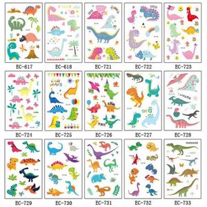 Nuevas Pegatinas de Tatuajes Temporales para Niños, Originales, Impermeables, Ecológicas, con Dibujos Animados, Personalizadas, de Dinosaurios y Animales, Desechables - Product Image 3