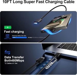 45W <b>USB</b> C Fast Charger for Samsung Galaxy S25 Ultra Dual Port <b>USB</b> C <b>Charging</b> Block 6.6Ft <b>USB</b> C to <b>USB</b> C Fast <b>Charging</b> <b>Cable</b> - Product Image 4