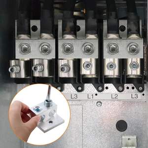 Клеммы заземления Blulu, 2 шт., алюминиевые, двойного назначения, механические, для двухпроводных кабелей (250 Mcm-6sol), производство Китай - Product Image 6