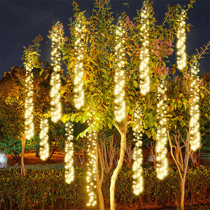 IP65 Waterproof Icicle <strong>Snow</strong> Led Falling Rain <strong>Drop</strong> Fairy Light Meteor Shower Firecracker String Light - Product Image 4