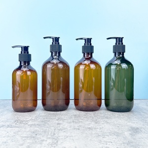 Bouteille de shampoing pour homme en ambre de 300 ml/500 ml avec logo personnalisé, bouteille de conditionneur pour cheveux givrée personnalisée, bouteille de lotion - Product Image 3