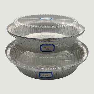 <span class=keywords><strong>Barquette</strong></span> et bol ronds en aluminium épais jetables pour friteuse à air, cuisson, pizza et barbecue - Product Image 1