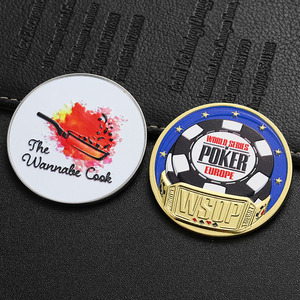 20 năm nhà máy tùy chỉnh đồng xu men Logo Kẽm hợp kim kim loại tiền xu vàng bạc 3D trò chơi poker Đồng Xu Kỷ niệm với từ tính - Product Image 5