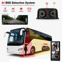 Système de caméra de camion OEM à double objectif avec écran tactile Full HD 1080P CMS, avertissement IA de piétons et véhicules BSD, rétroviseur numérique