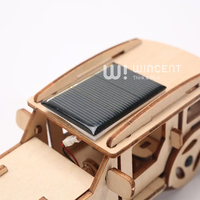 Wincent - Kit de Modelo de Coche de Madera con Energía Solar, Rompecabezas 3D, Experimento Científico STEM, Vehículo Educativo, Regalo para Niños