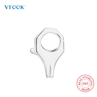 Fermoirs en argent sterling 925 VFOOK de forme spéciale, construction robuste, difficile à casser, fermoirs en argent pour la fabrication de bijoux