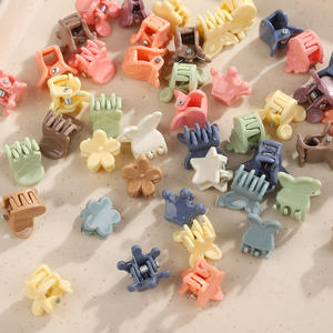 بيع بالجملة 100 قطعة/صندوق مشابك شعر بلاستيكية صغيرة صديقة للبيئة بألوان حلوة لطيفة للأطفال والفتيات الصغيرات - Product Image 2