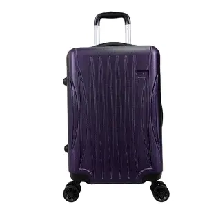 定制批发20 24 28英寸ABS行李箱紫色大行李箱长途旅行行李箱