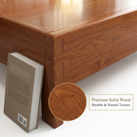 Vente directe usine – Lit de rangement en chêne massif couleur bois naturel, design moderne, durable, taille double, écologique, qualité FAS, trois couches