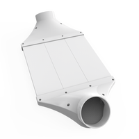 MIAVENTILATION Conduit d'air frais Linteau Tuyau plat PVC 75 mm Adaptateur de ventilation pour ventilateur de cheminée