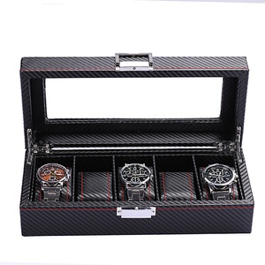 Exquisite Durable Carbon Fiber PU Leather <b>Watch</b> Sunglasses <b>Case</b> for Men 5 6 10 12 Slots <b>Watches</b> Box Organizer Logo <b>Watch</b> Box OEM - Product Image 5