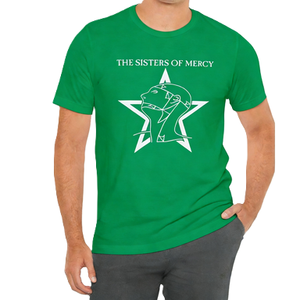 Camiseta gráfica para hombre de la banda de rock gótico The Sisters of Mercy, camiseta de manga corta de algodón con logotipo de estrella musical retro - Product Image 5