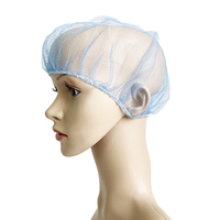 Blanc Noir et Marron Couleur Polyester Filet À Cheveux Doux Jetable Snood Cap Sans Latex Mircromesh Bouffant Caps pour Service Alimentaire