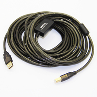 Câble d'imprimante USB 2.0 plaqué or Bochara, Type A mâle vers Type B, avec puce IC intégrée, double blindage (feuille métallique + tressé), 10m 20m 30m