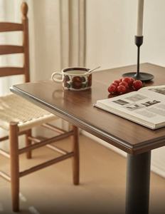 Chất lượng cao Thiết kế hiện đại rắn gỗ thương mại Nhà hàng bảng 80x80 Đen Thép qua chân đường phố gỗ-bắn nhà hàng - Product Image 4