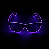 Lunettes lumineuses à fil EL multicolores de haute qualité, lunettes de soleil lumineuses, lunettes néon pour rave, concert, soirée en boîte de nuit