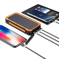 Nouvelles Idées de Produits 2025 Électronique OEM Logo 16000mAh Grande Capacité 20000mAh Banque d'Énergie Solaire Portable Recharge Rapide Sans Fil USB